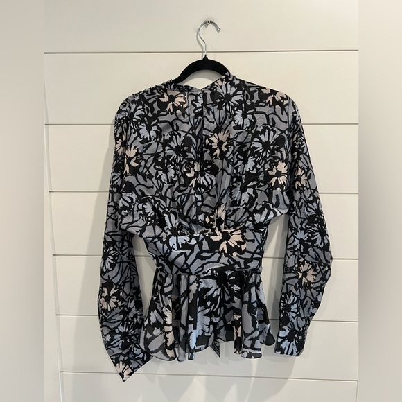 Alaia Blue and Black Patterned Top - Picture 9 of 10